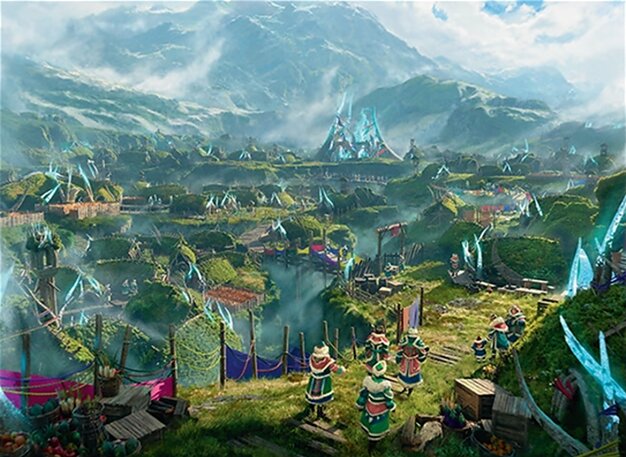 Tarkir: Dragonstorm — art from Mistrise Village