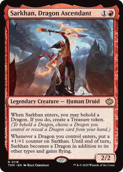 Sarkhan, Dragon Ascendant (Tarkir: Dragonstorm) Light Play