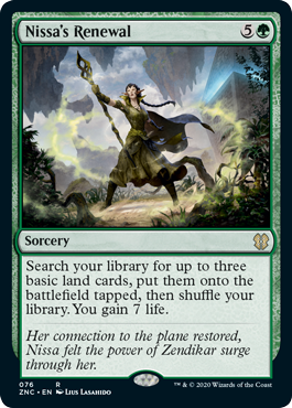 Nissa's Renewal (Commander 2020 Zendikar Rising) Light Play