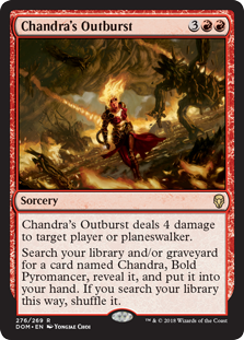 Chandra's Outburst (Dominaria) Light Play