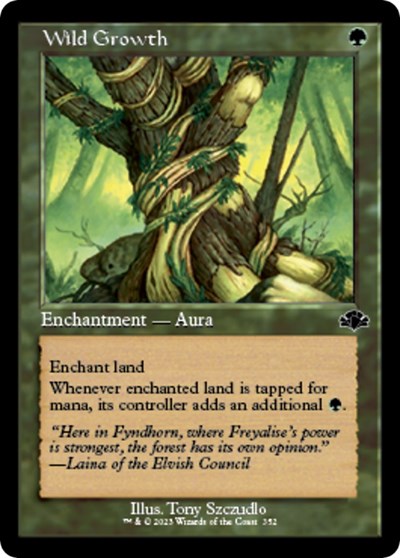 Wild Growth (Retro Frame) (Dominaria Remastered) Light Play