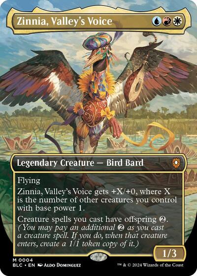 Zinnia, Valley's Voice (Borderless) (Commander: Bloomburrow) Near Mint