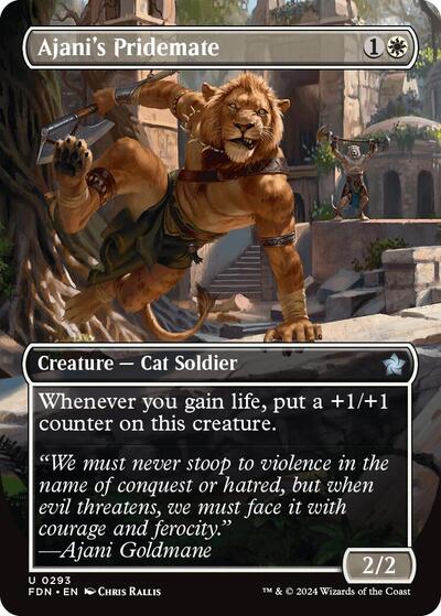 Ajani's Pridemate (Borderless) (Foundations) Light Play