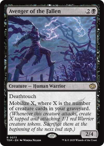 Avenger of the Fallen (Tarkir: Dragonstorm) Light Play Foil