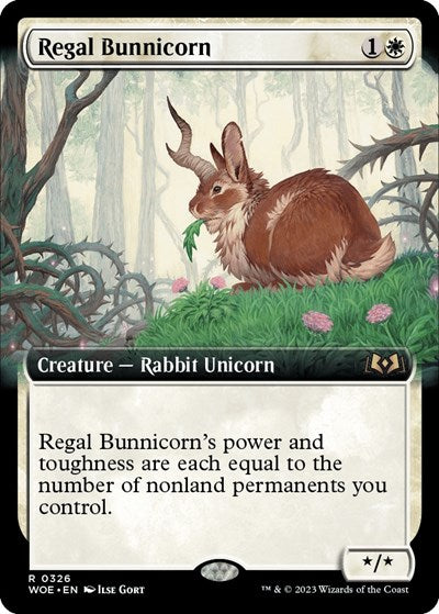 Regal Bunnicorn (Extended Art) (Wilds of Eldraine) Light Play
