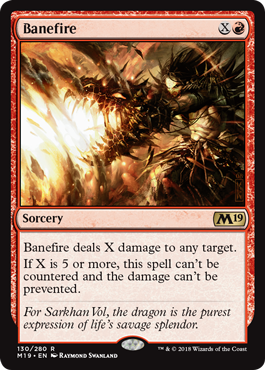 Banefire (Magic 2019 Core Set) Light Play