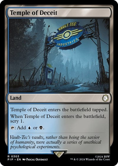 Temple of Deceit (Extended Art) (Surge Foil) (Universes Beyond: Fallout) Near Mint Foil