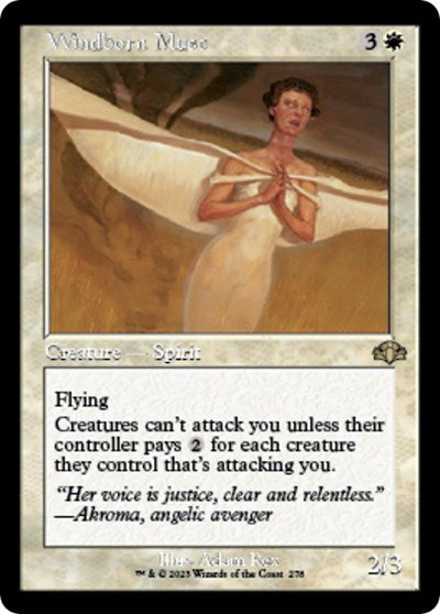 Windborn Muse (Retro Frame) (Dominaria Remastered) Near Mint