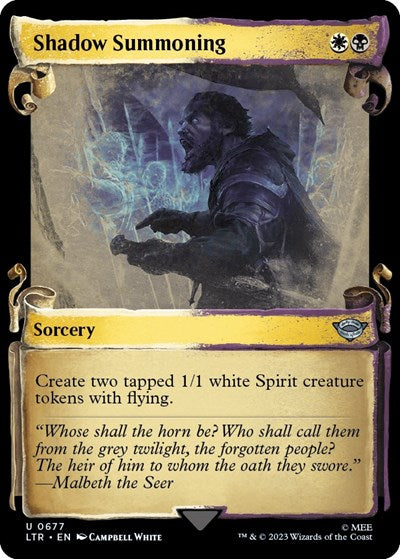 Shadow Summoning (Showcase Scrolls) (Universes Beyond: The Lord of the Rings: Tales of Middle-earth) Near Mint Foil