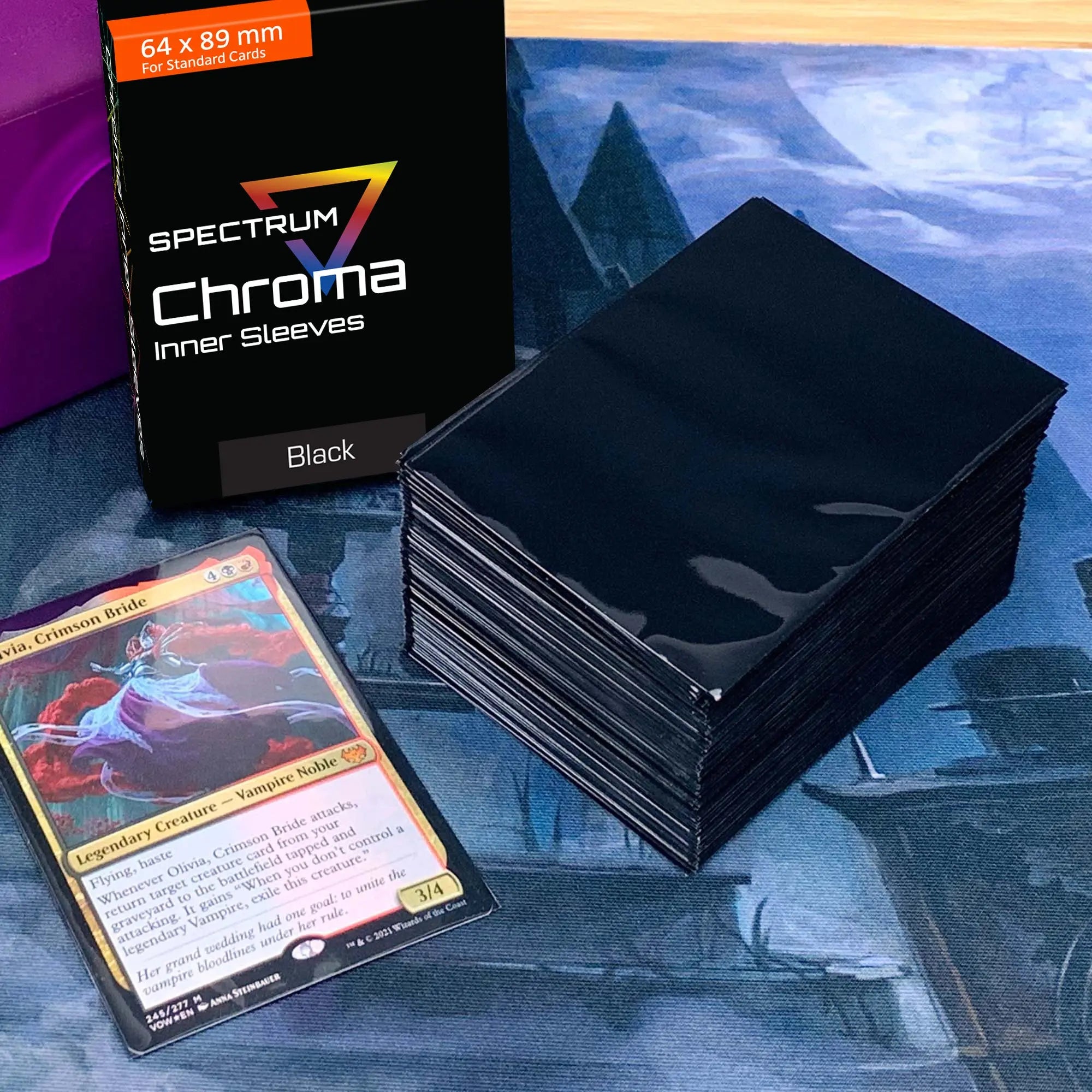 BCW Chroma Inner Sleeves – Black (100 Count) - K&N Gaming LLC