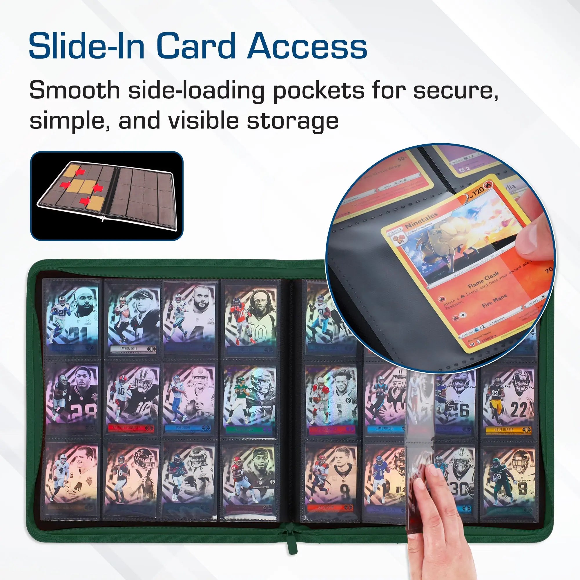 Z-Folio 12-Pocket LX Album - Green - K&N Gaming LLC