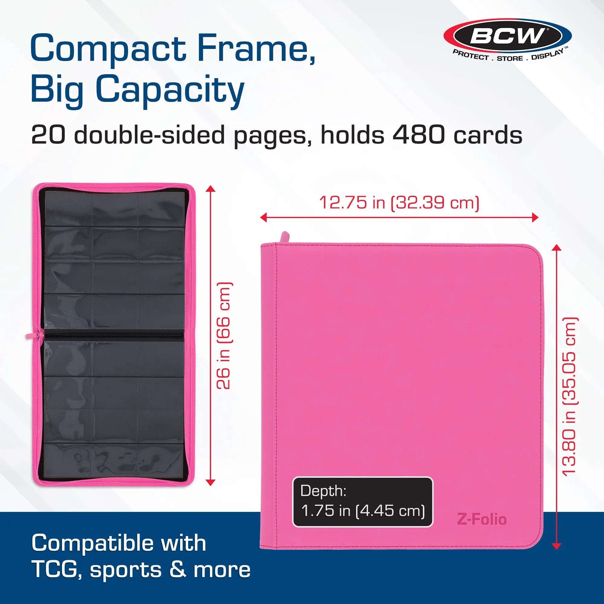 Z-Folio 12-Pocket LX Album - Pink - K&N Gaming LLC