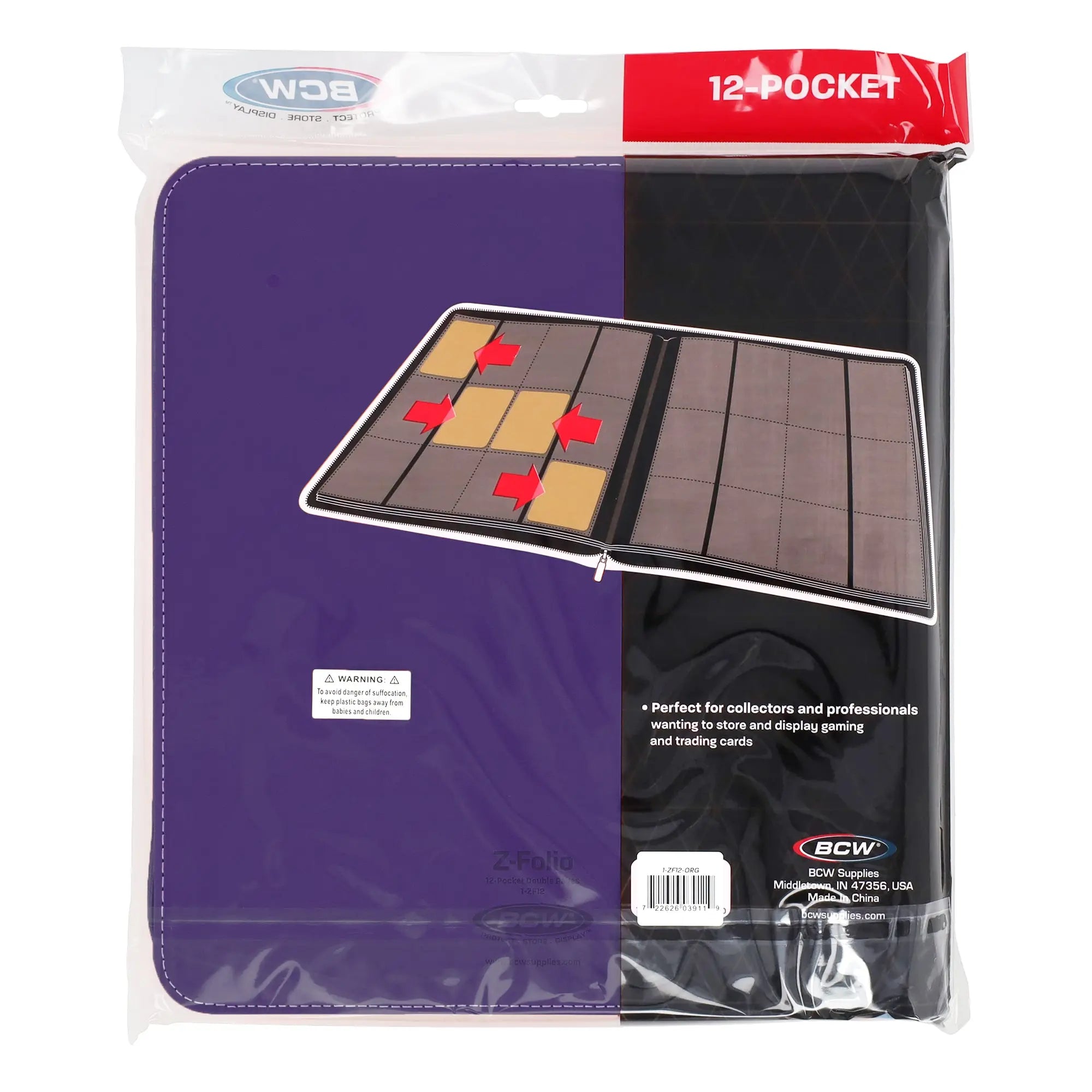 Z-Folio 12-Pocket LX Album - Purple - K&N Gaming LLC
