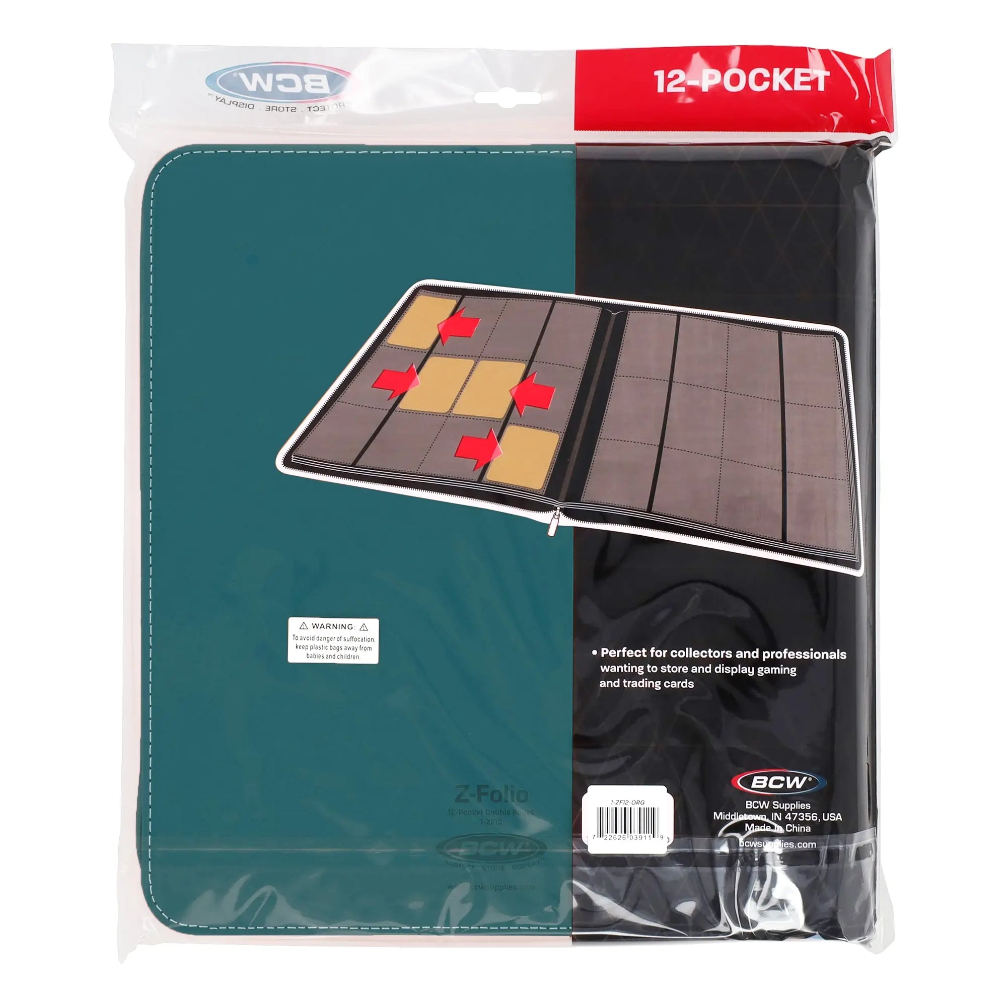 Z-Folio 12-Pocket LX Album - Teal - K&N Gaming LLC