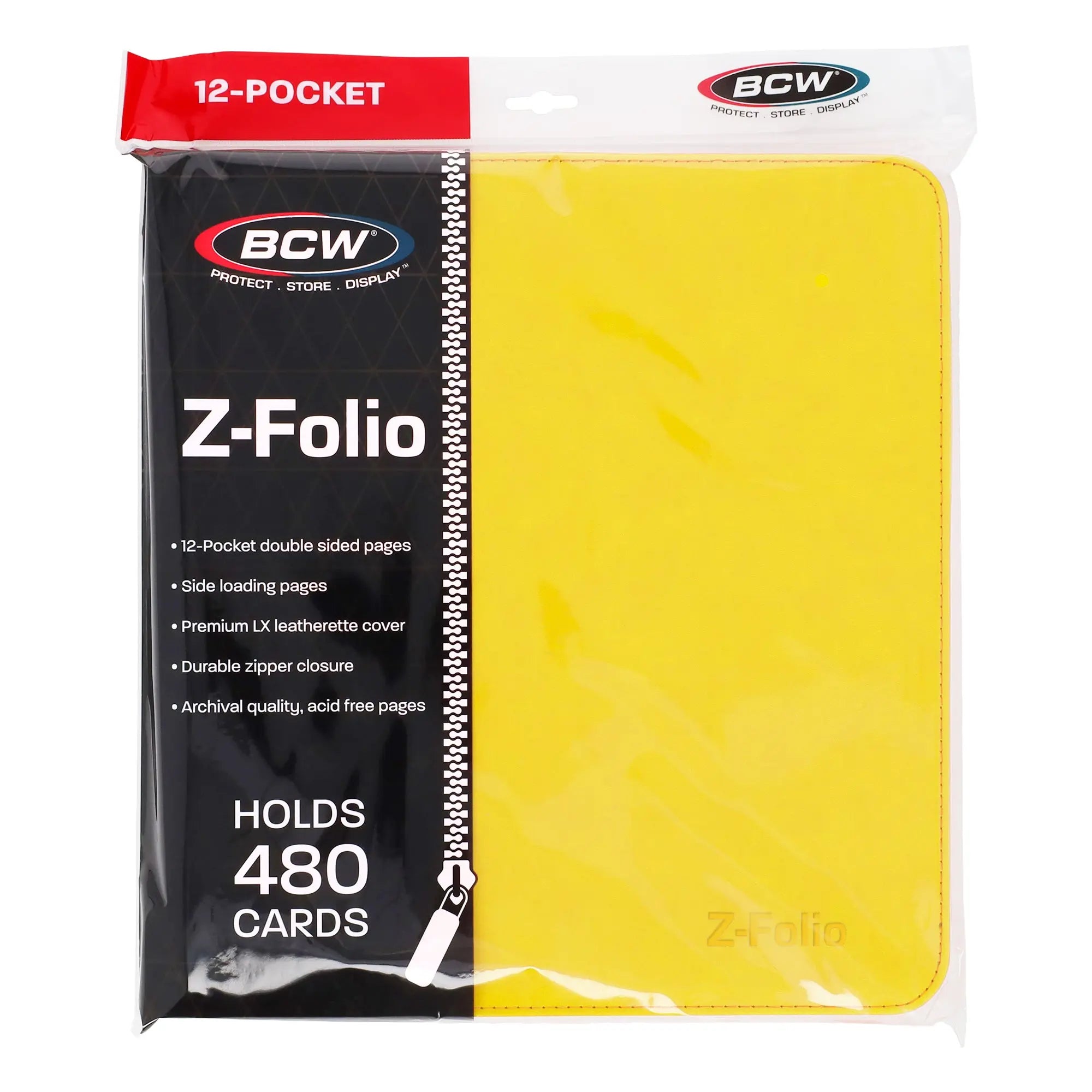 Z-Folio 12-Pocket LX Album - Yellow - K&N Gaming LLC