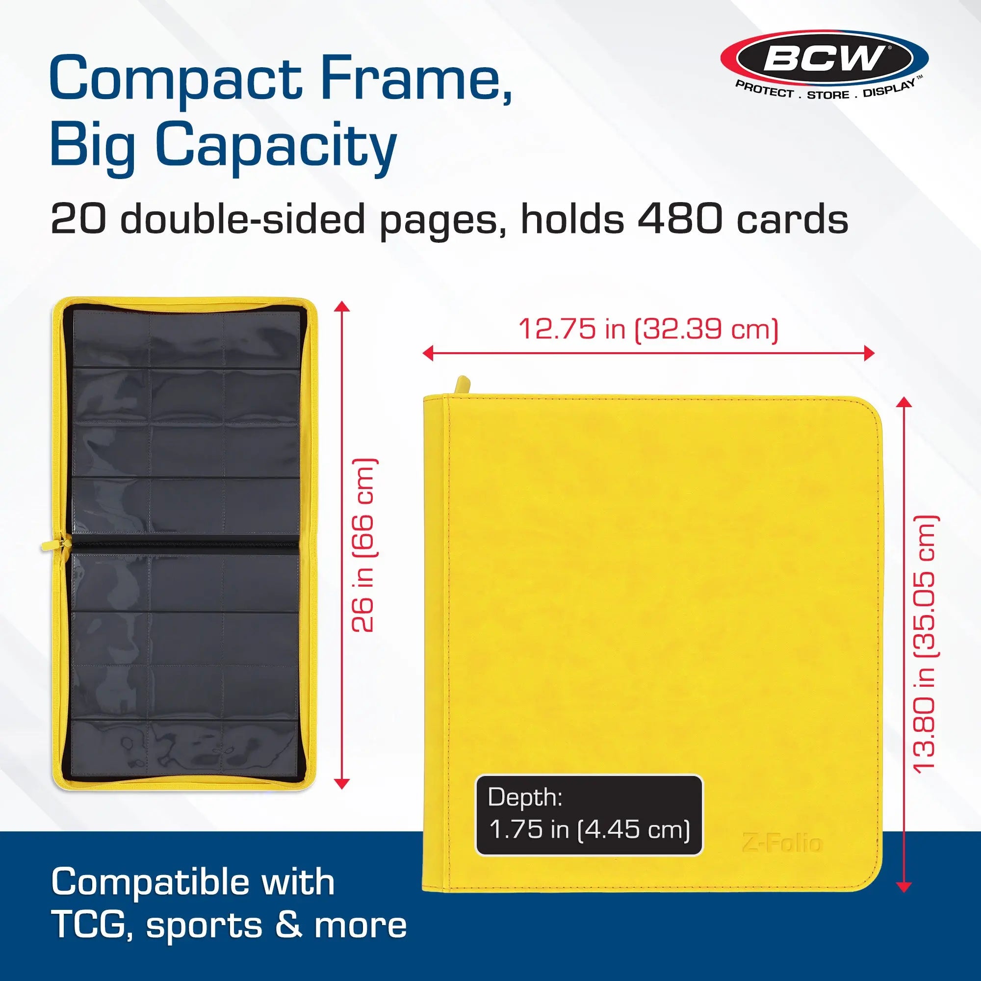 Z-Folio 12-Pocket LX Album - Yellow - K&N Gaming LLC