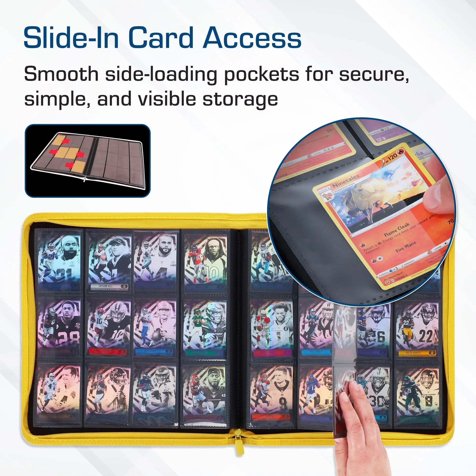 Z-Folio 12-Pocket LX Album - Yellow - K&N Gaming LLC