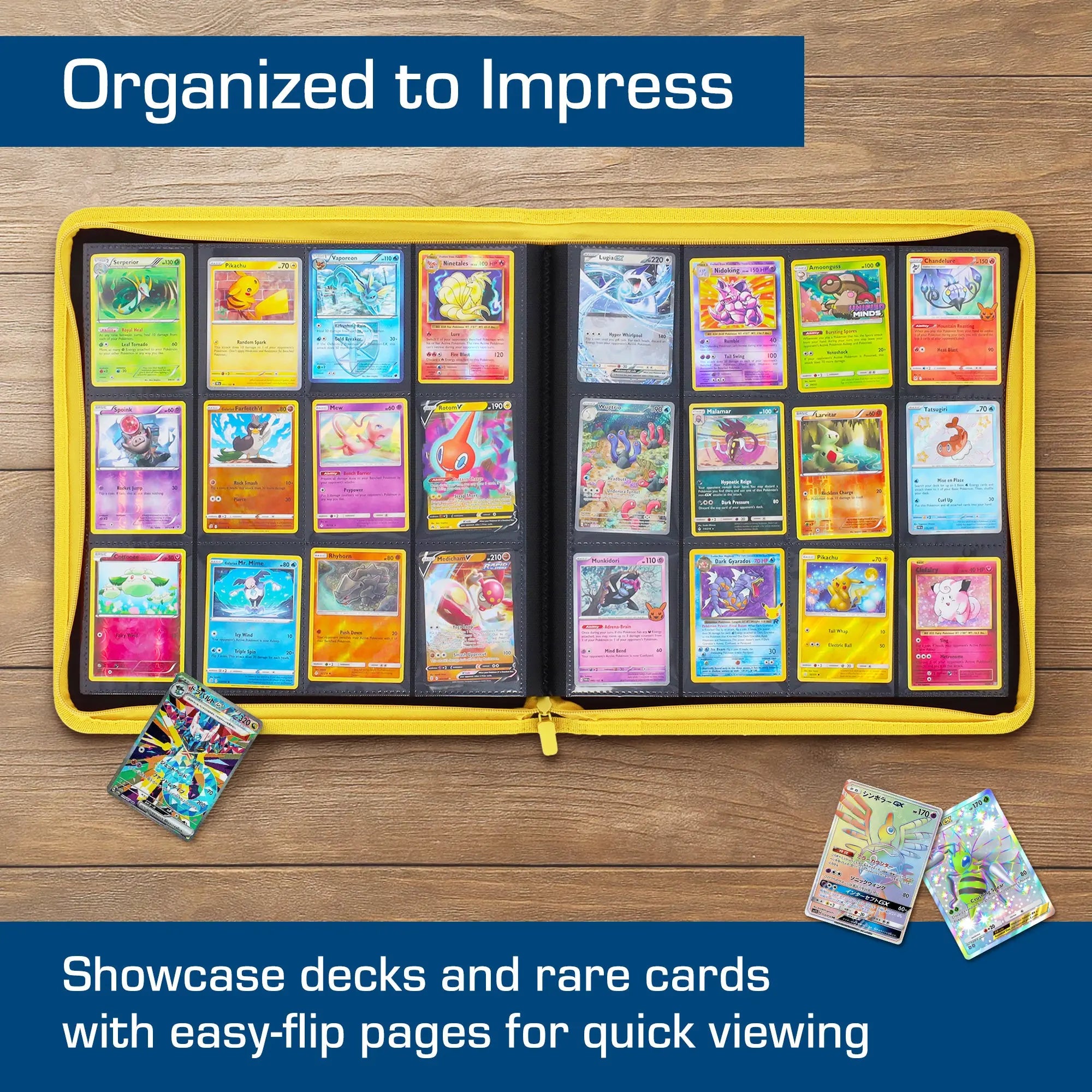 Z-Folio 12-Pocket LX Album - Yellow - K&N Gaming LLC