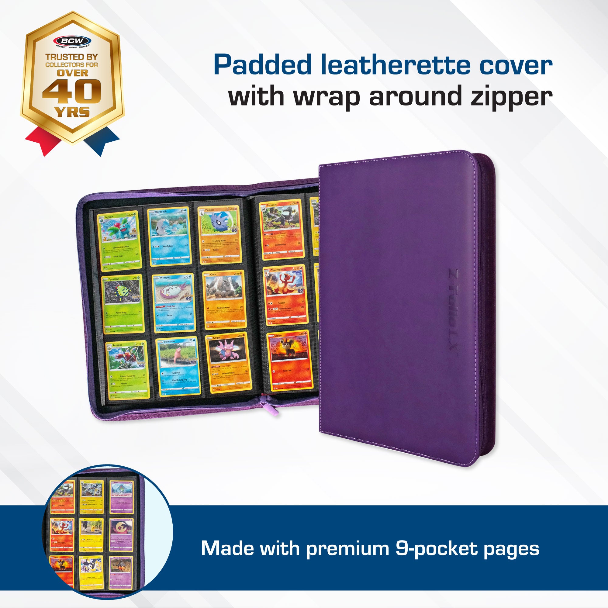 Z-Folio 9-Pocket Album - Purple