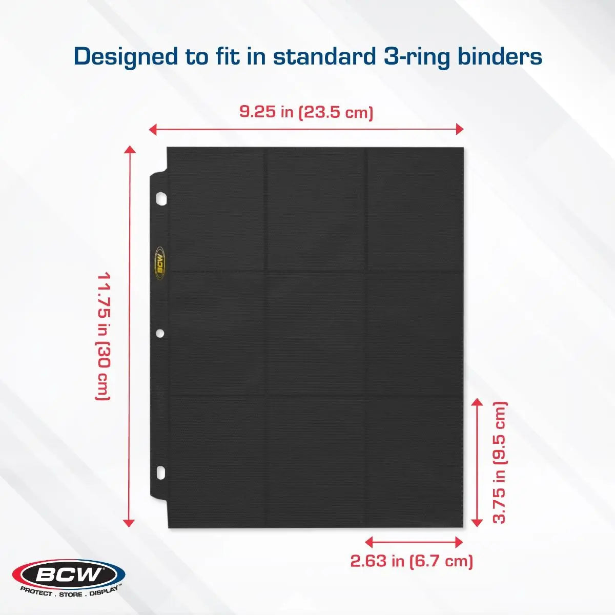 BCW Side-Loading 18-Pocket Pro Pages – Black (10 Pack) - K&N Gaming LLC