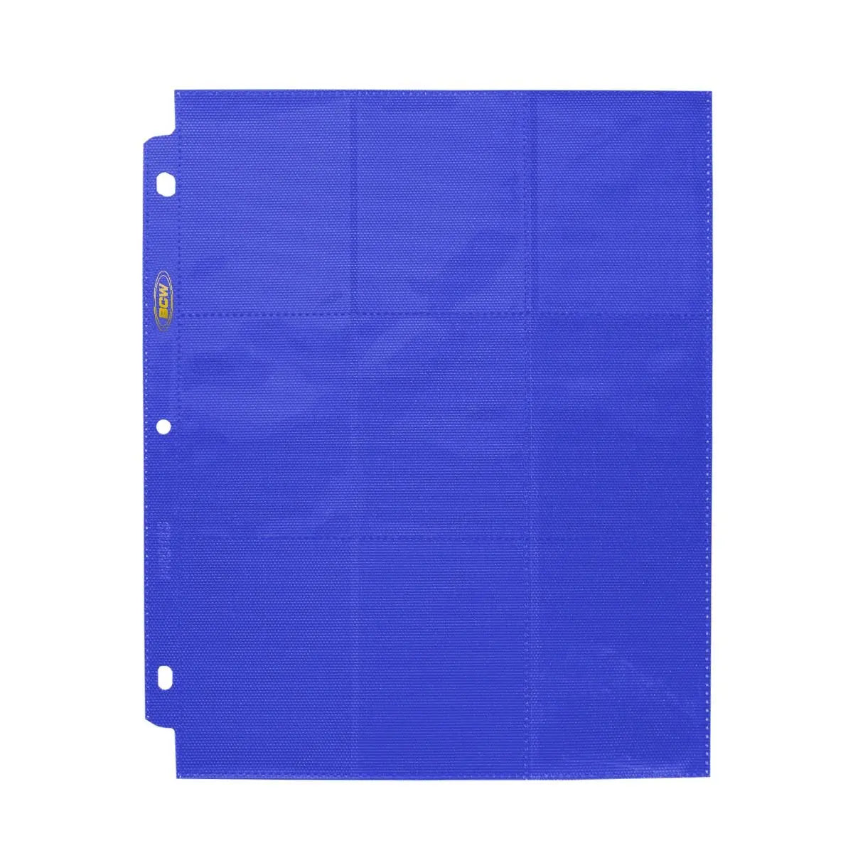 BCW Side-Loading 18-Pocket Pro Pages – Blue (10 Pack) - K&N Gaming LLC