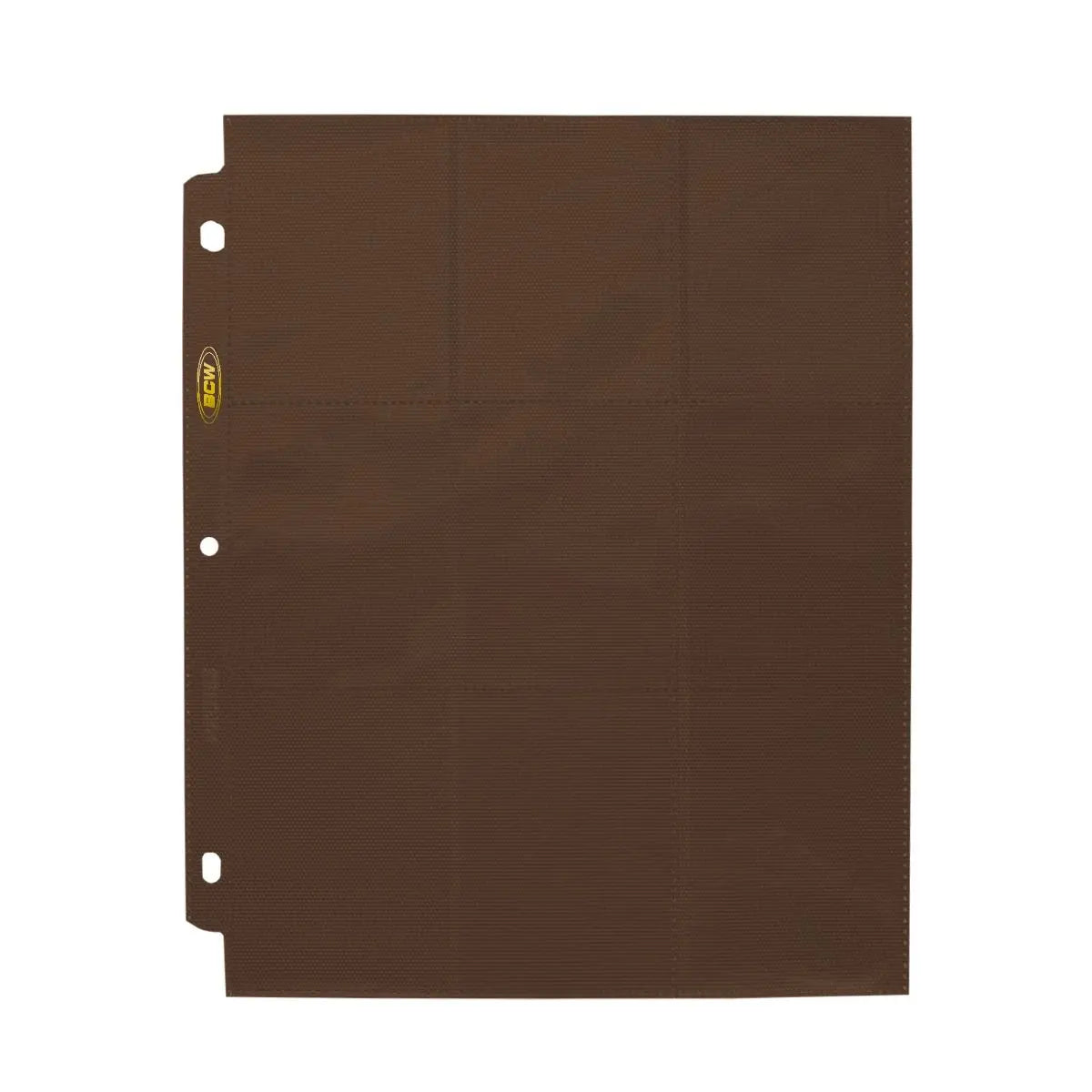 BCW Side-Loading 18-Pocket Pro Pages – Brown (10 Pack) - K&N Gaming LLC