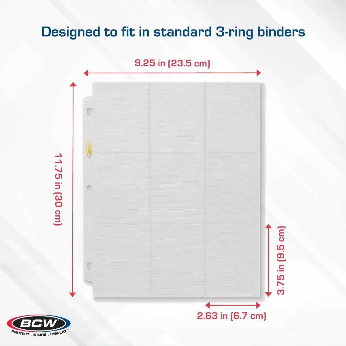 BCW Side-Loading 18-Pocket Pro Pages – White (10 Pack) - K&N Gaming LLC