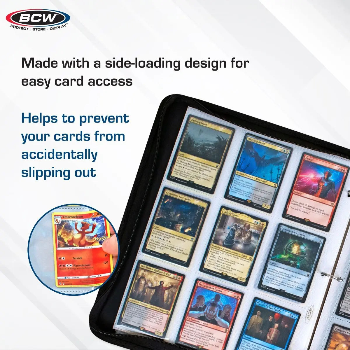 BCW Side-Loading 18-Pocket Pro Pages – White (10 Pack) - K&N Gaming LLC