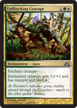 Unflinching Courage (Dragon's Maze) Light Play Foil