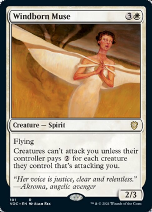 Windborn Muse (Commander 2021 Crimson Vow) Light Play