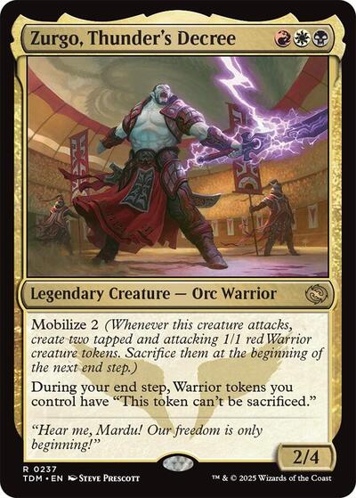 Zurgo, Thunder's Decree (Tarkir: Dragonstorm) Light Play