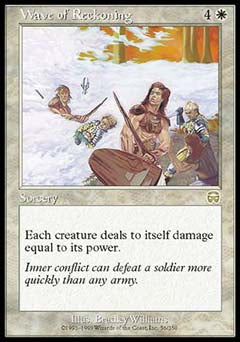 Wave of Reckoning (Mercadian Masques) Light Play Foil