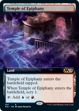 Temple of Epiphany (Extended Art) (Magic 2021 Core Set) Light Play