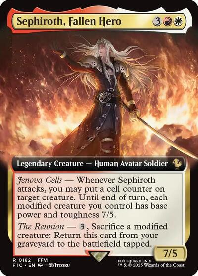 Sephiroth, Fallen Hero (Extended Art) (Commander: FINAL FANTASY) Near Mint Foil