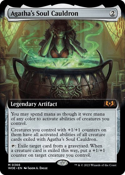 Agatha's Soul Cauldron (Extended Art) (Wilds of Eldraine) Near Mint Foil