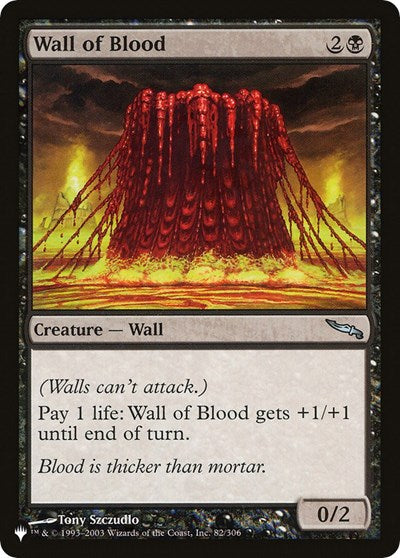 Wall of Blood (The List) Light Play