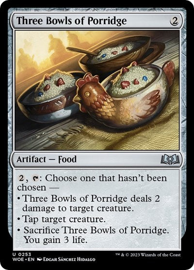Three Bowls of Porridge (Wilds of Eldraine) Near Mint Foil