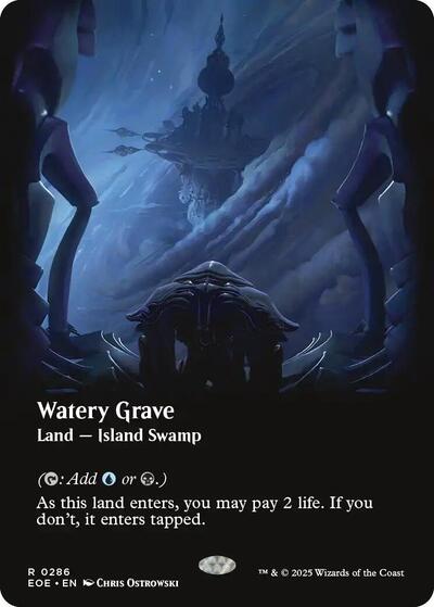 Watery Grave (Borderless) (Edge of Eternities) Near Mint Foil