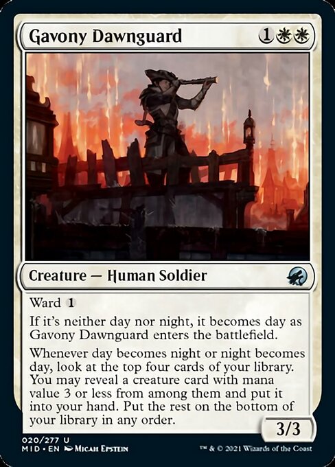 Gavony Dawnguard (Innistrad: Midnight Hunt) Light Play Foil
