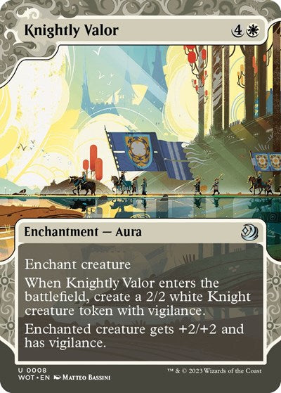 Knightly Valor (Wilds of Eldraine: Enchanting Tales) Near Mint Foil