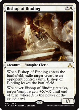 Bishop of Binding (Rivals of Ixalan) Light Play