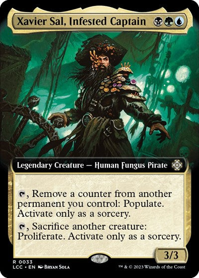 Xavier Sal, Infested Captain (Extended Art) (Commander: The Lost Caverns of Ixalan) Light Play