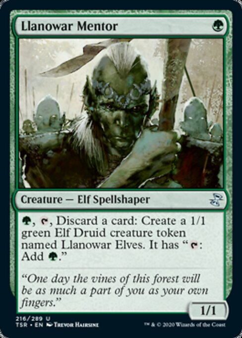 Llanowar Mentor (Time Spiral Remastered) Light Play Foil
