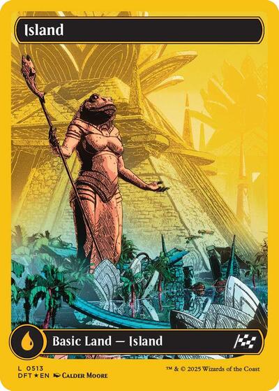 Island (0513) (First-Place Foil) (Aetherdrift) Near Mint Foil