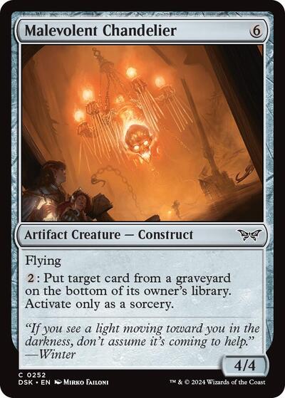 Malevolent Chandelier (Duskmourn: House of Horror) Light Play Foil