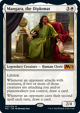 Mangara, the Diplomat (Magic 2021 Core Set) Light Play