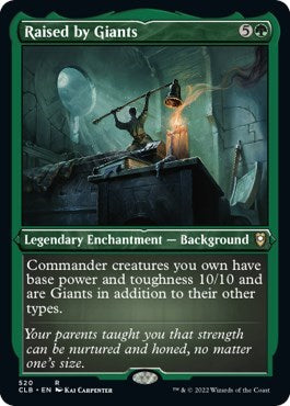 Raised by Giants (Etched Foil) (Commander Legends: Battle for Baldur's Gate) Light Play Foil