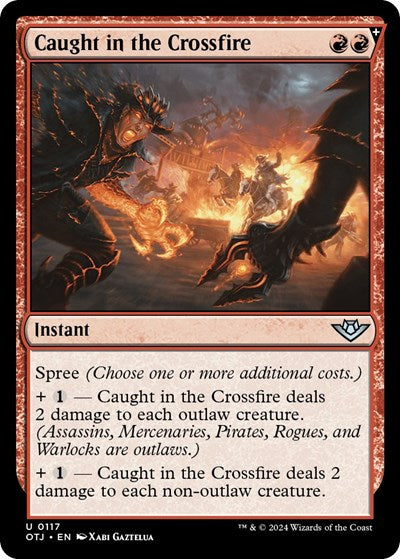 Caught in the Crossfire (Outlaws of Thunder Junction) Near Mint Foil