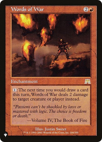 Words of War (The List) Light Play