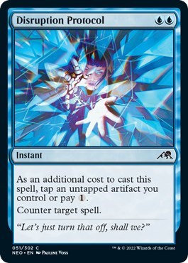 Disruption Protocol (Kamigawa: Neon Dynasty) Light Play Foil